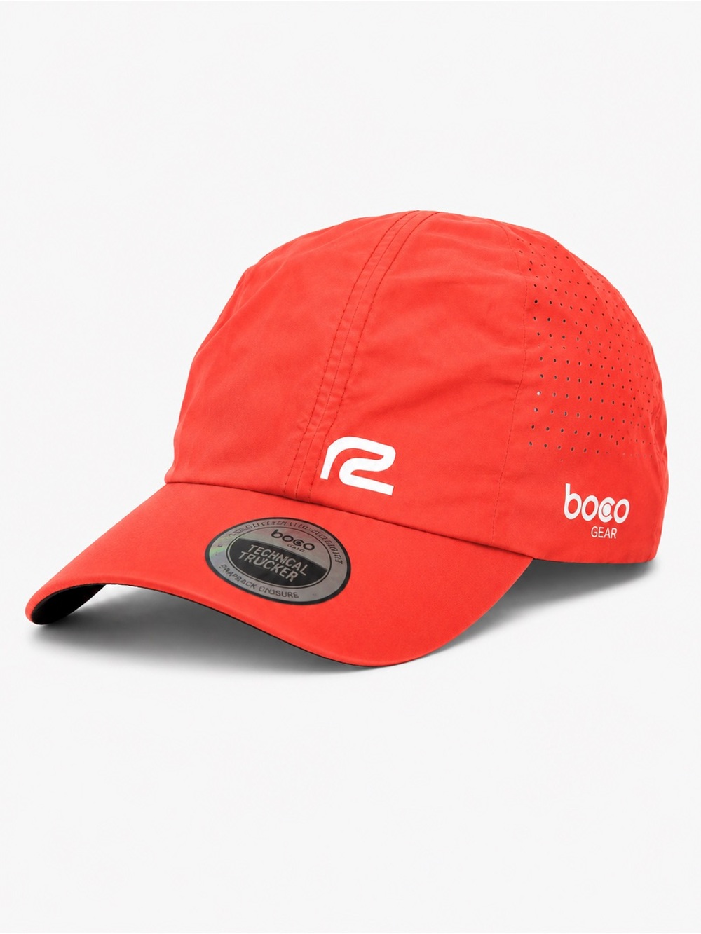 NWT Boco Gear Technical Trucker Running Hat Orange Red Ponytail